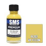 SMS PL202 Premium Acrylic Lacquer VR Yellow 30ml Scale Modellers Supply PAINT, BRUSHES & SUPPLIES