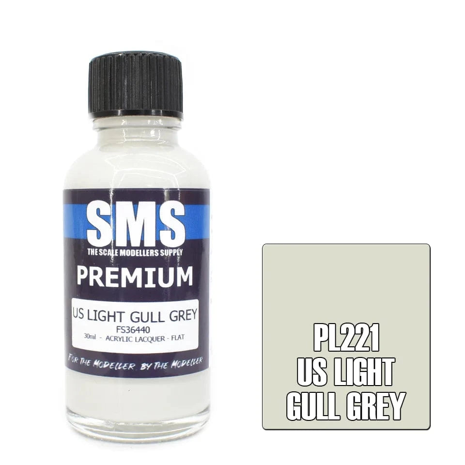 SMS PL221 Premium Acrylic Lacquer US Knight Gull Grey 30ml - Hobbytech Toys