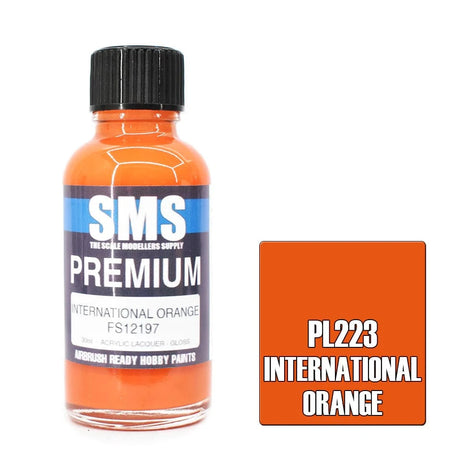 SMS PL223 Premium Acrylic Lacquer International Orange 30ml - Hobbytech Toys