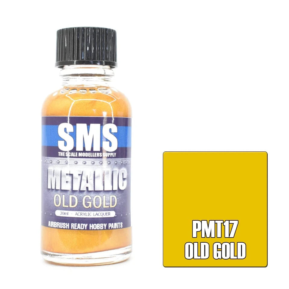 SMS PMT17 Premium Acrylic Lacquer Metallic Old Gold 30ml - Hobbytech Toys