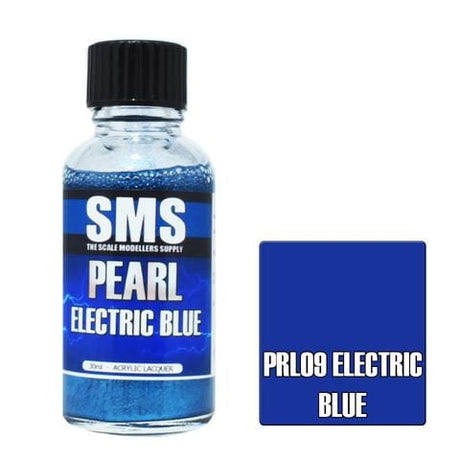 SMS PRL09 Premium Acrylic Lacquer Pearl Electric Blue 30ml Scale Modellers Supply PAINT, BRUSHES & SUPPLIES