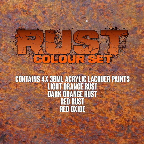 SMS SET25 RUST Colour Set Scale Modellers Supply PAINT, BRUSHES & SUPPLIES