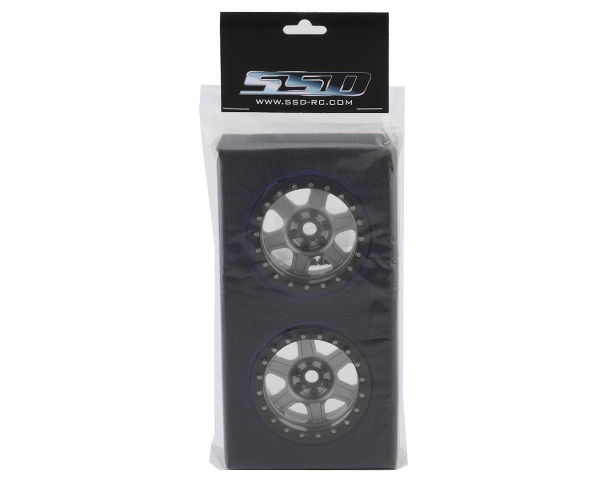 SSD RC Challenger PL 2.2inch Beadlock Crawler Wheels (Silver/Black) (2) SSD RC RC CARS - PARTS