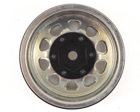 SSD RC D Hole 1.55" Steel Beadlock Crawler Wheels (Silver) (2) - Hobbytech Toys