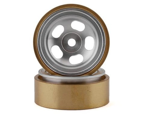 SSD RC SCX24 1.0inch Aluminum/Brass 5-Slot Beadlock Wheels (2) SSD RC RC CARS - PARTS