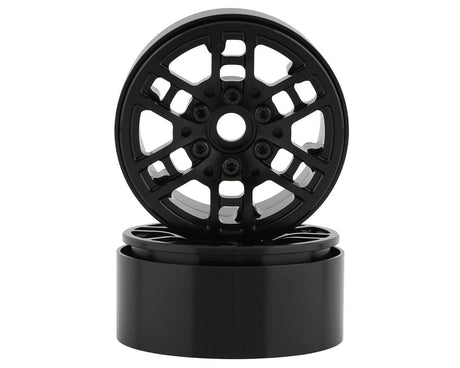 SSD RC Toycoma 1.9" Beadlock Crawler Wheels (Black) (2) - Hobbytech Toys