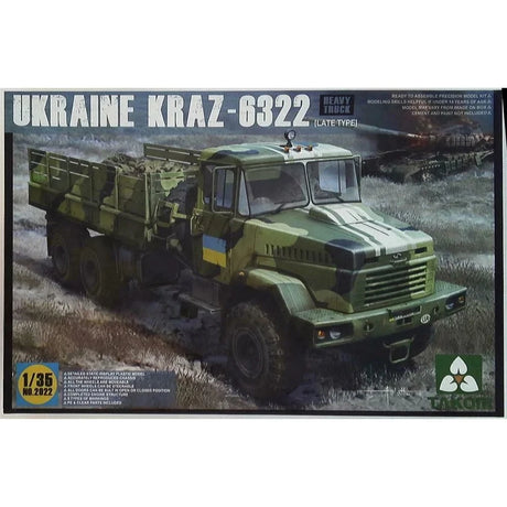 Takom 1/35 Ukraine KrAz-6322 Heavy Truck (late type) Plastic Model Kit [2022] - Hobbytech Toys
