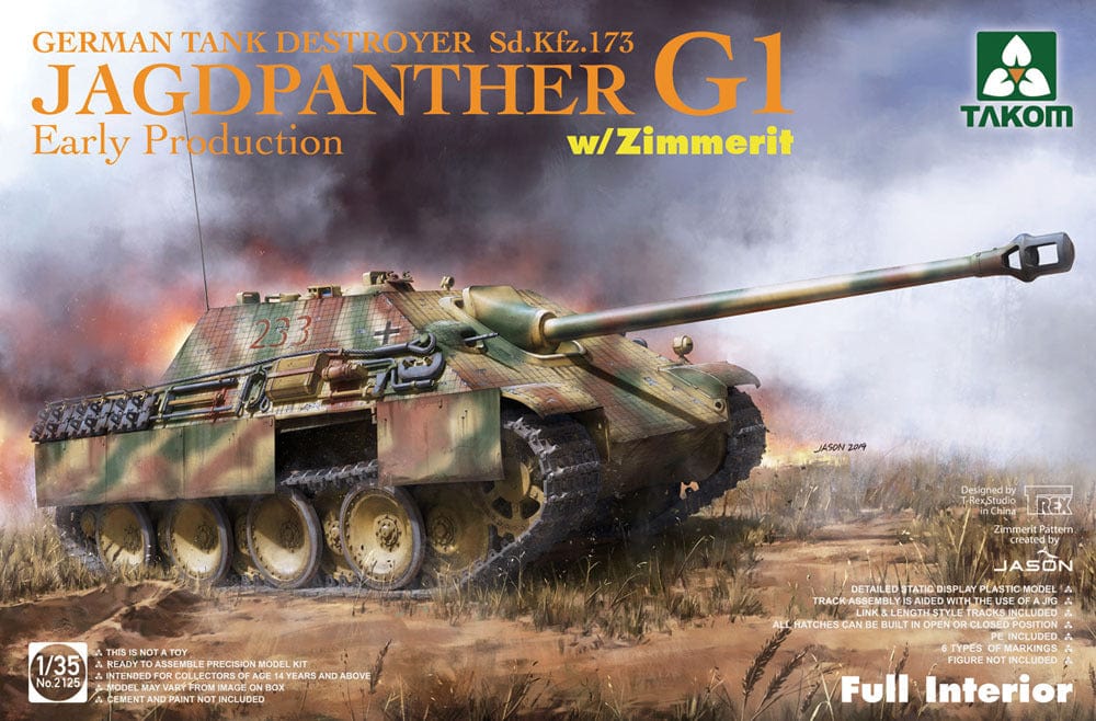 Takom 2125 1/35 Jagdpanther G1 early pr. German Tank Destroyer Takom PLASTIC MODELS