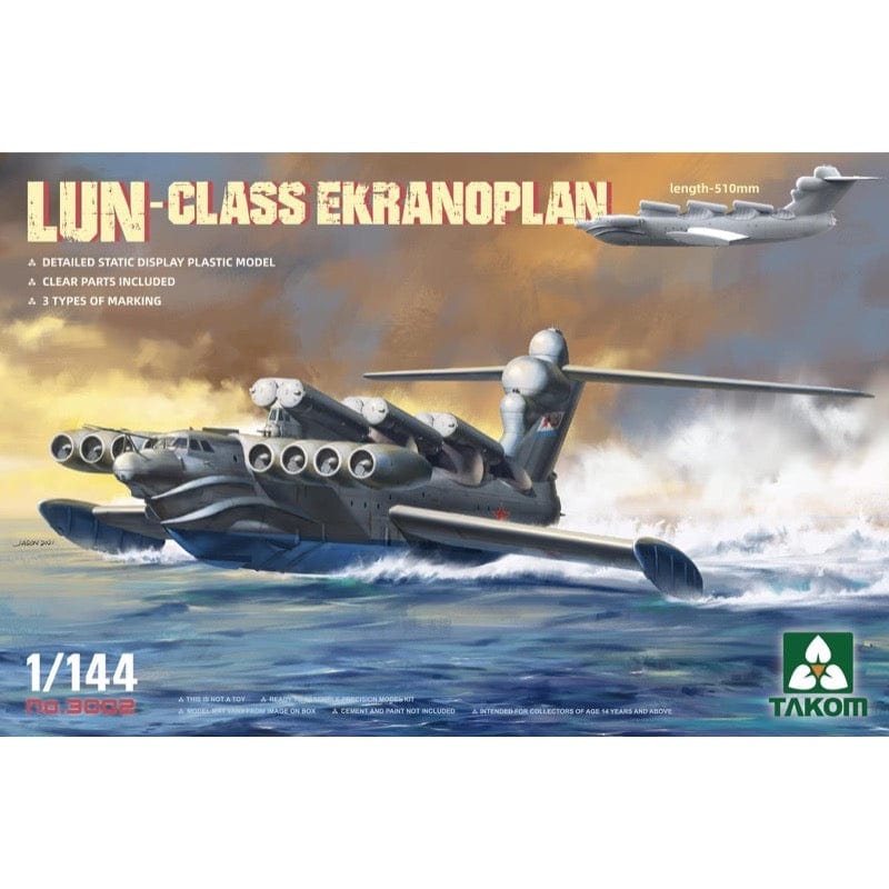 Takom 3002 1/144 Lun-Class Ekranoplan Plastic Model Kit - Hobbytech Toys