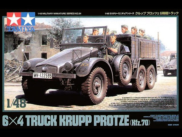 Tamiya 1/48 6X4 Truck Krupp Protze Kzf70 Tamiya PLASTIC MODELS