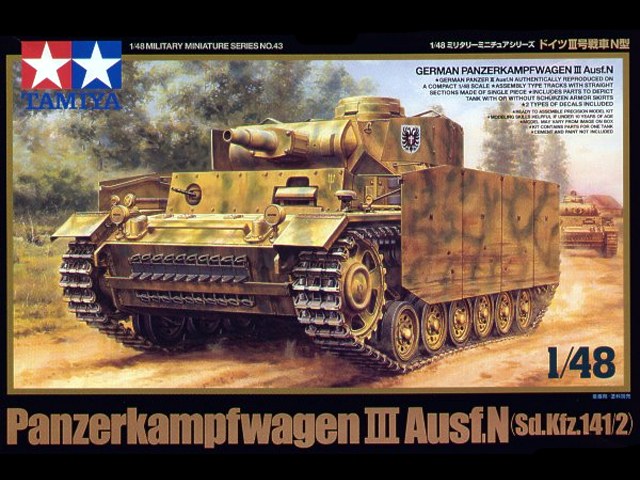 Tamiya 1/48 Panzerkampfwagen Iii Ausf.N Sd.Kfz.141/2 Tamiya PLASTIC MODELS