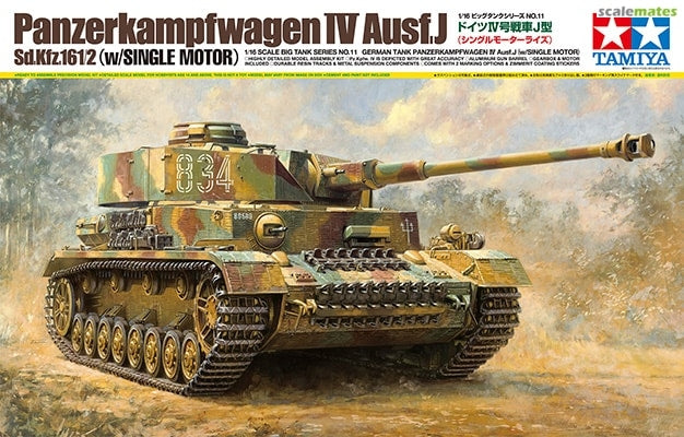 Tamiya 1/16 Panzerkampfwagen Iv Ausf.J With Motor Tamiya PLASTIC MODELS