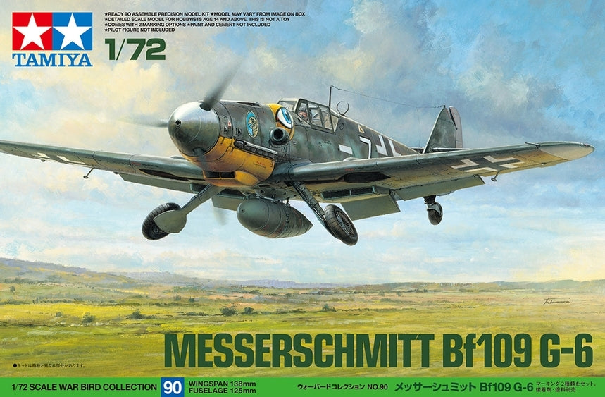 Tamiya 1/72 Messerschmitt Bf109 G-6 Tamiya PLASTIC MODELS