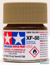 Tamiya XF-88 Acrylic Dark Yellow Tamiya PAINT, BRUSHES & SUPPLIES