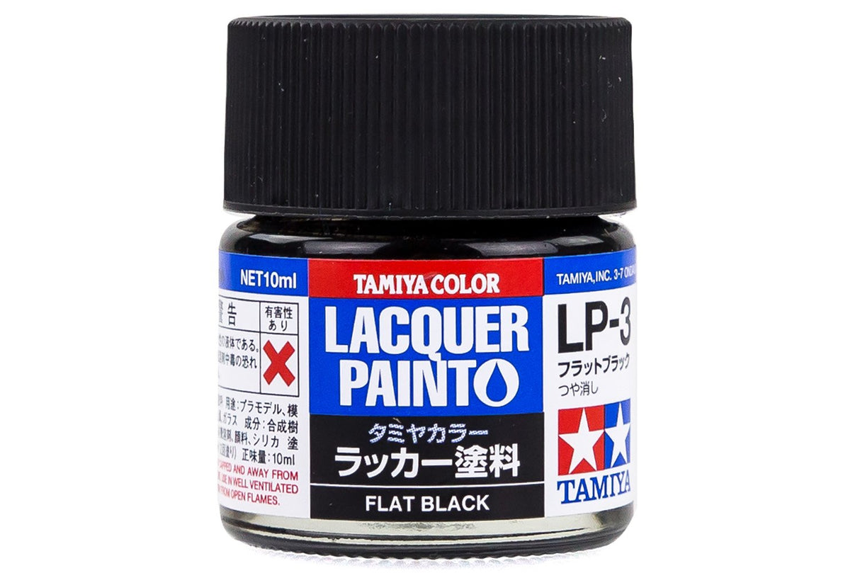 Tamiya Lp-3 Lacquer Paint Flat Black Tamiya PAINT, BRUSHES & SUPPLIES