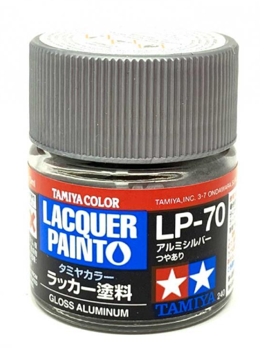 Tamiya LP-70 Gloss Aluminium Tamiya PAINT, BRUSHES & SUPPLIES