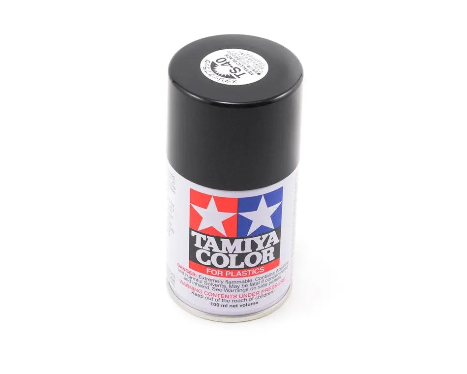 Tamiya TS-40 Spray Metallic Black Tamiya PAINT, BRUSHES & SUPPLIES