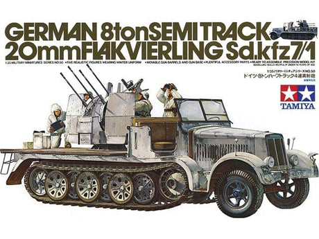 Tamiya 1/35 German 8 Ton Semi Track 20Mm Flakvierling Sd.Kfz 7/1 Tamiya PLASTIC MODELS