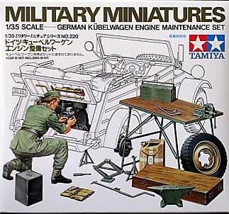 Tamiya 1/35 German Kubelwagen Engine Maintenance Set Tamiya PLASTIC MODELS