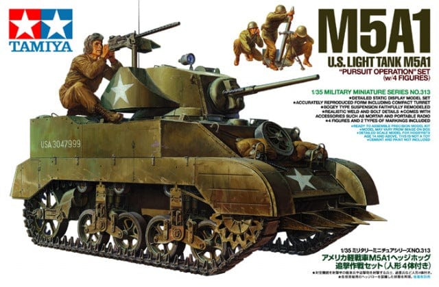 Tamiya 1/35 M5A1 Us Light Tank Tamiya PLASTIC MODELS