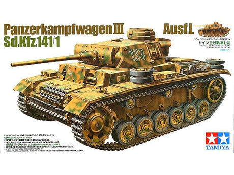 Tamiya 1/35 Panzerkampfwagen Iii Sd.Kfz 141/1 Tamiya PLASTIC MODELS