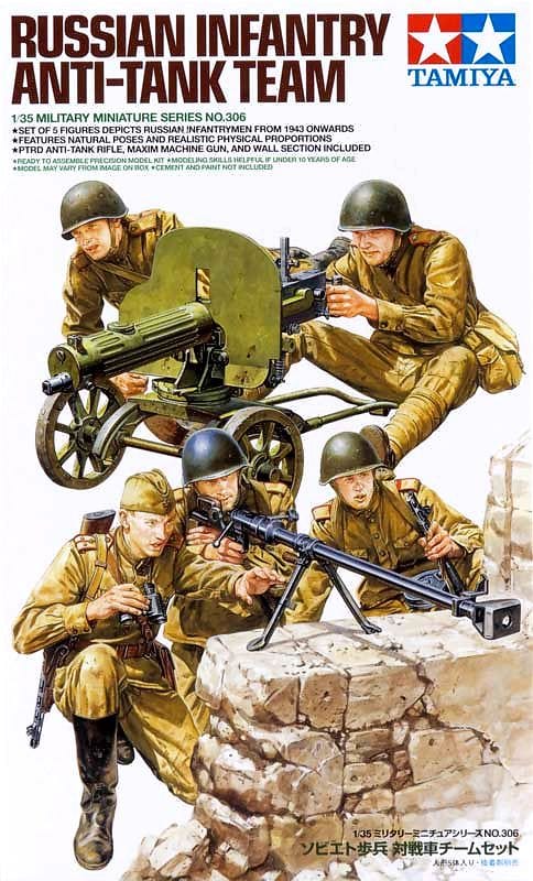 Tamiya 1/35 Russian Infantry Anti-Tank Team Tamiya PLASTIC MODELS