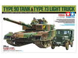 Tamiya 1/35 Type 90 Tank And Type 73 Light Truck Tamiya PLASTIC MODELS