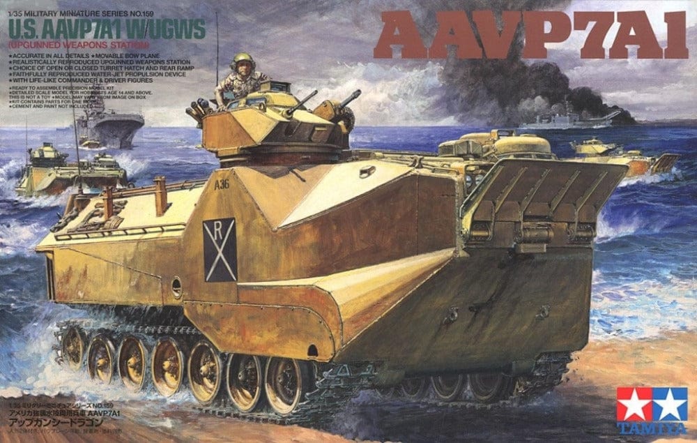 Tamiya 1/35 Us Aavp7A1 Upgunned Weapons Station Tamiya PLASTIC MODELS