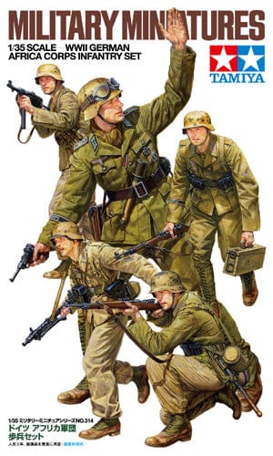 Tamiya 1/35 Wwii German Africa Corps Infantry Set Tamiya PLASTIC MODELS