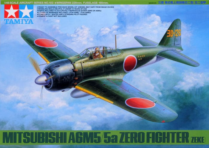 Tamiya 1/48 Mitsubishi A6M5/5A Zero Fighter Zeke Tamiya PLASTIC MODELS