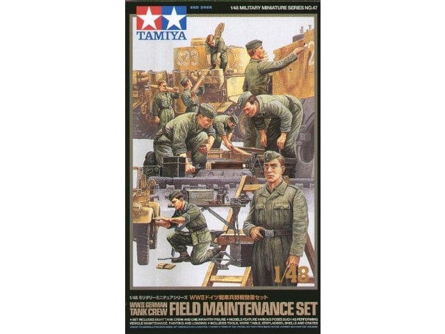Tamiya 1/48 Wwii German Tank Crew Field Maintenance Set Tamiya PLASTIC MODELS