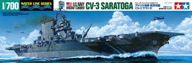 Tamiya 1/700 Cv-3 Saratoga Air Craft Carrier With Detail Parts Tamiya PLASTIC MODELS