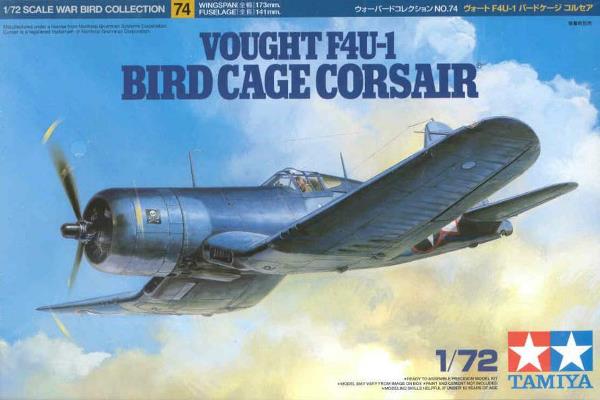 Tamiya 1/72 Vought F4U-1 Bird Cage Corsair Tamiya PLASTIC MODELS