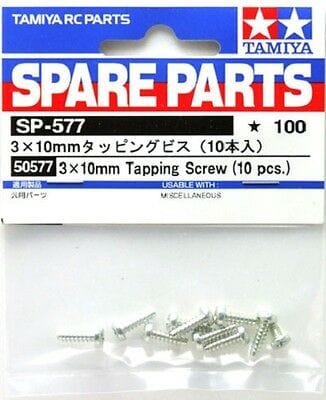 Tamiya 50577 3x10mm Self Tapping Screw (10) Tamiya RC CARS - PARTS