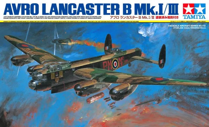 Tamiya 61112 1/48 Lancaster B MKI / III With Painted Canopy Plastic Model Kit Tamiya PLASTIC MODELS