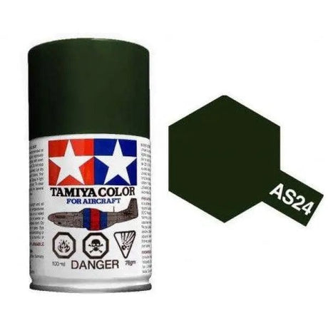 Tamiya AS-24 Dark Green Luftwaffe Spray Tamiya PAINT, BRUSHES & SUPPLIES