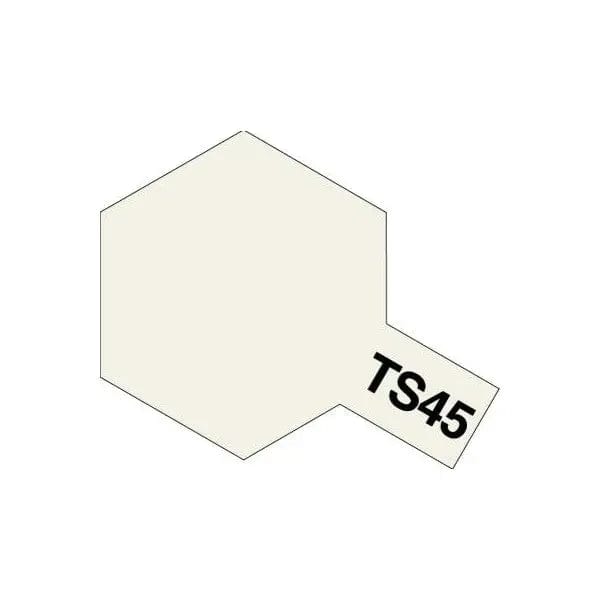 Tamiya TS-45 Spray Pearl White Tamiya PAINT, BRUSHES & SUPPLIES
