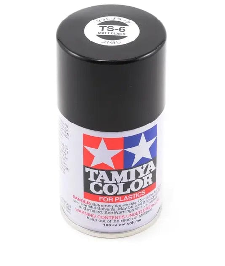 Tamiya TS-6 Spray Matt Black Tamiya PAINT, BRUSHES & SUPPLIES
