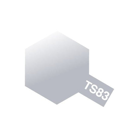 Tamiya TS-83 Spray Metallic Silver Tamiya PAINT, BRUSHES & SUPPLIES