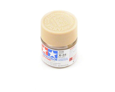 Tamiya X-31 Acrylic Titanium Gold Tamiya PAINT, BRUSHES & SUPPLIES