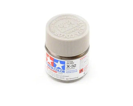 Tamiya X-32 Acrylic Titanium Silver Tamiya PAINT, BRUSHES & SUPPLIES