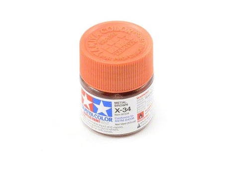 Tamiya X-34 Acrylic Metallic Brown Tamiya PAINT, BRUSHES & SUPPLIES