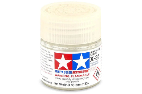 Tamiya X-35 Acrylic Semi Gloss Clear Tamiya PAINT, BRUSHES & SUPPLIES