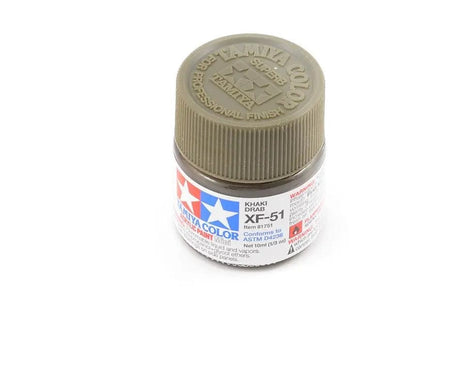 Tamiya XF-51 Acrylic Khaki Drab Tamiya PAINT, BRUSHES & SUPPLIES