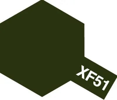 Tamiya XF-51 Enamel Flat Khaki Drab Tamiya PAINT, BRUSHES & SUPPLIES
