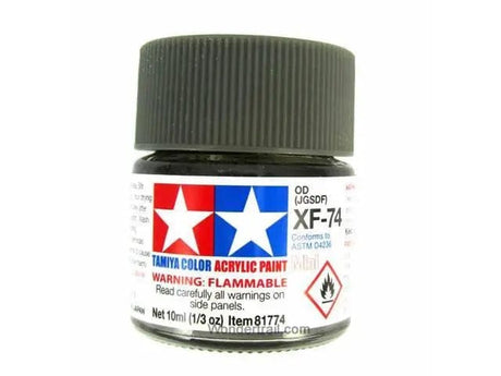 Tamiya XF-74 Acrylic Olive Drab Lgsdf Tamiya PAINT, BRUSHES & SUPPLIES