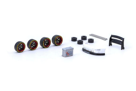 Tarmac 1/64 AL13 Wheels DC 003 - Red/Black - Hobbytech Toys