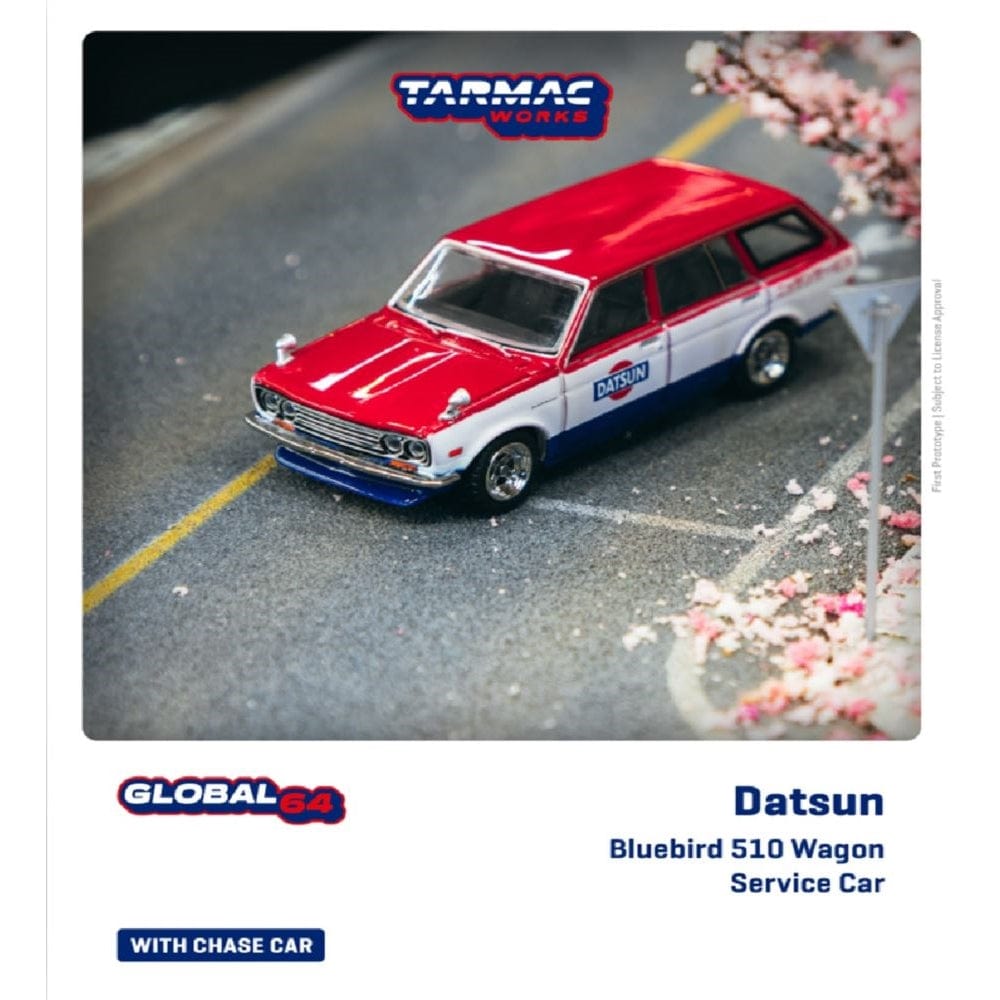 Tarmac 1/64 Datsun Bluebird 510 Wagon - Service Car - Hobbytech Toys