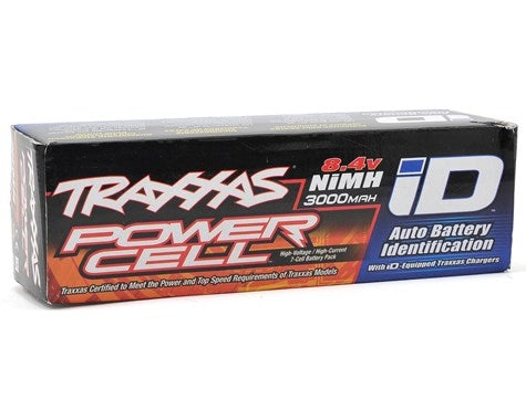 Traxxas 2926X 3000mAh 8.4V 7-Cell Hump NiMH Battery with ID Plug, a high-capacity power cell for RC vehicles.