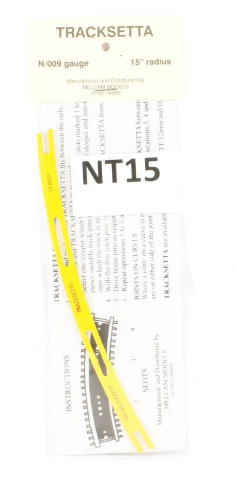 Tracksetta N 15 Radius Template Tracksetta TRAINS - N SCALE